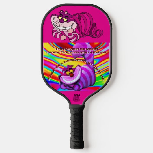 ‚cheshire cat‘ pickleball schläger (Vorderseite)