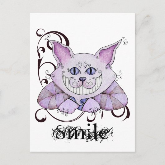 Cheshire Cat Postcard Postkarte (Vorderseite)