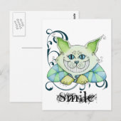 Cheshire Cat Postcard Postkarte (Vorne/Hinten)