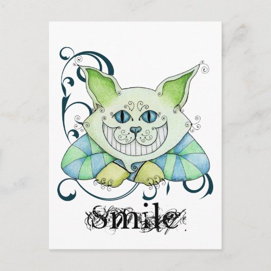 Cheshire Cat Postcard Postkarte (Vorderseite)
