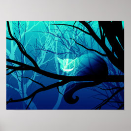 Cheshire Cat Poster - Blau
