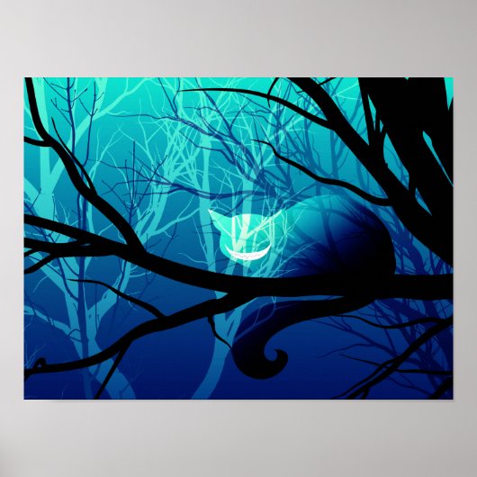 Cheshire Cat Poster - Blau (Vorne)
