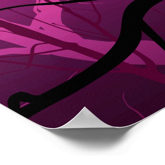 Cheshire Cat Poster - Pink (Ecke)