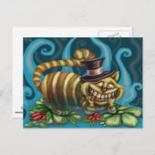 Cheshire Cat Postkarte (Vorne/Hinten)
