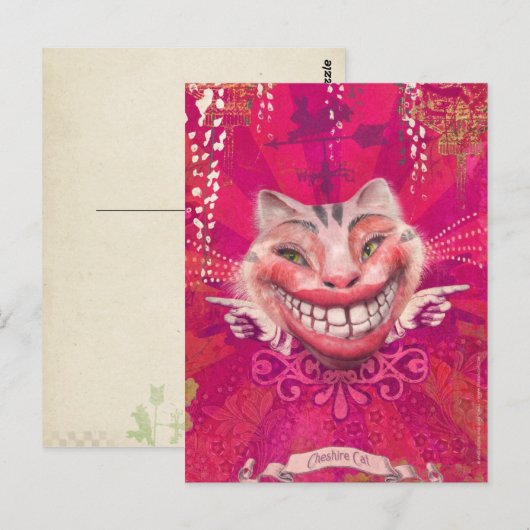 Cheshire Cat Postkarte (Vorne/Hinten)