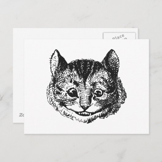 Cheshire Cat Postkarte (Vorne/Hinten)