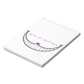 Cheshire Cat Smile Notizblock (Rotiert)