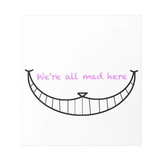 Cheshire Cat Smile Notizblock (Vorderseite)