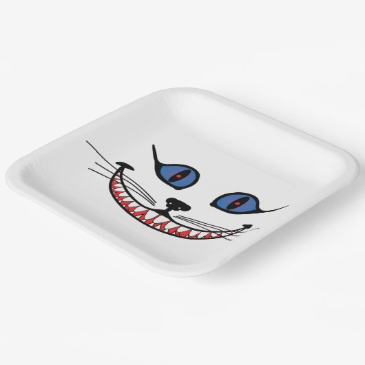 Cheshire Cat Smile Pappteller (Gewinkelt)