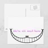 Cheshire Cat Smile Postkarte (Vorne/Hinten)