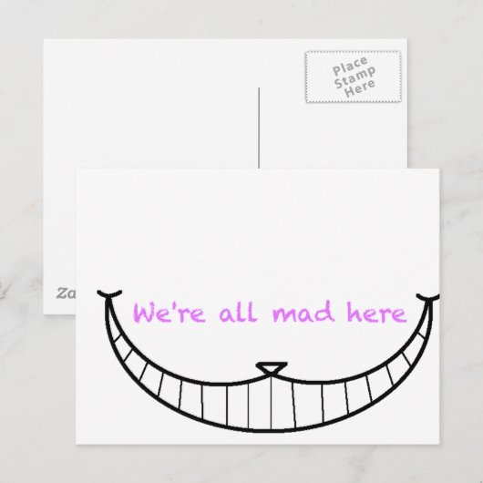 Cheshire Cat Smile Postkarte (Vorne/Hinten)