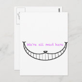 Cheshire Cat Smile Postkarte (Vorne/Hinten)