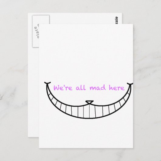 Cheshire Cat Smile Postkarte (Vorne/Hinten)