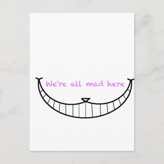 Cheshire Cat Smile Postkarte (Vorderseite)