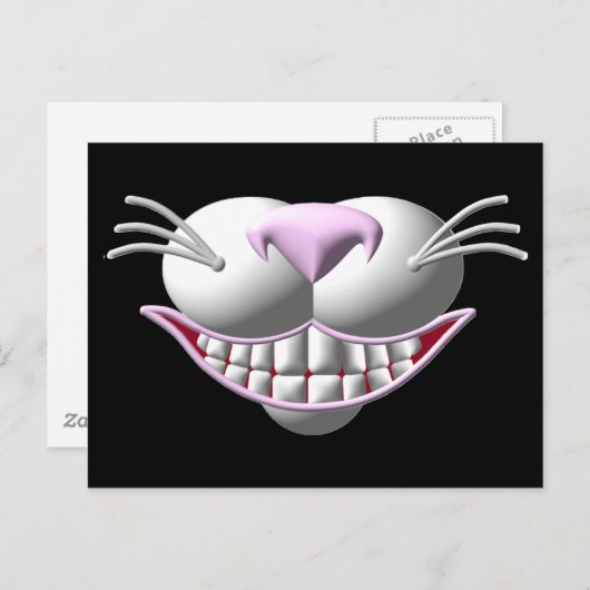 Cheshire Cat Smile Postkarte (Vorne/Hinten)