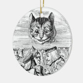 Cheshire Cat Über der Königin Keramik Ornament (Links)