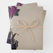 Cheshire Cat und Lila florale Alice im Wunderland Geschenkpapier Set (Beispiel)