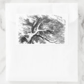 Cheshire Cat Versteckt in einem Baum Rechteckiger Aufkleber (Tasche)