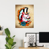 Cheshire Cat Wasserfarbe Poster (Heimbüro)
