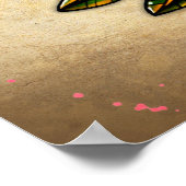 Cheshire Cat Wasserfarbe Poster (Ecke)