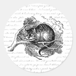 Cheshire Cat - Wir sind hier alle verrückt Runder Aufkleber