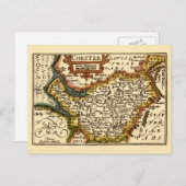 Cheshire (Chester) Landkreis England Antiker Karte (Vorne/Hinten)
