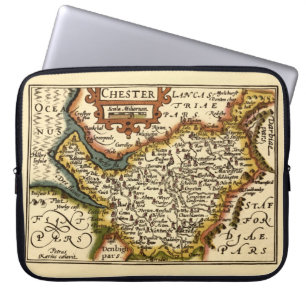 Cheshire (Chester) Landkreis England Antiker Karte Laptopschutzhülle