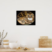 Cheshire Clock ART PRINT Wonderland Cat Poster (Küche)