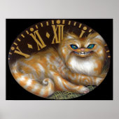 Cheshire Clock ART PRINT Wonderland Cat Poster (Vorne)