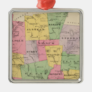 Cheshire County, NH Silbernes Ornament