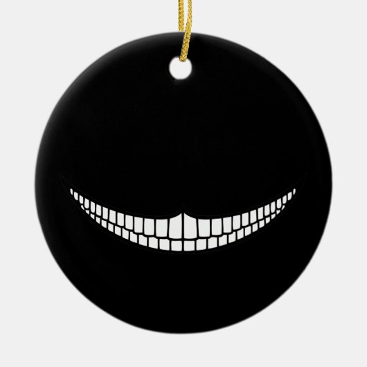 Cheshire-Grinsen Keramik Ornament (Vorne)