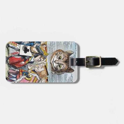 Cheshire-Katze, 1865 Gepäckanhänger (Vorderseite horizontal)