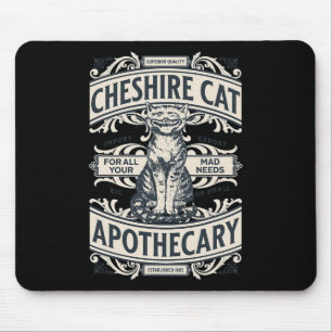 Cheshire-Katze - Alice im Wunderland Vintage-Buch Mousepad