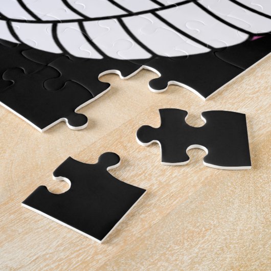 Cheshire-Katze - blaue Augen-Puzzlespiel Puzzle (Seite)