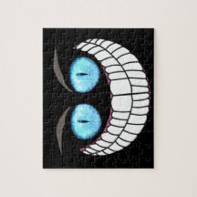 Cheshire-Katze - blaue Augen-Puzzlespiel