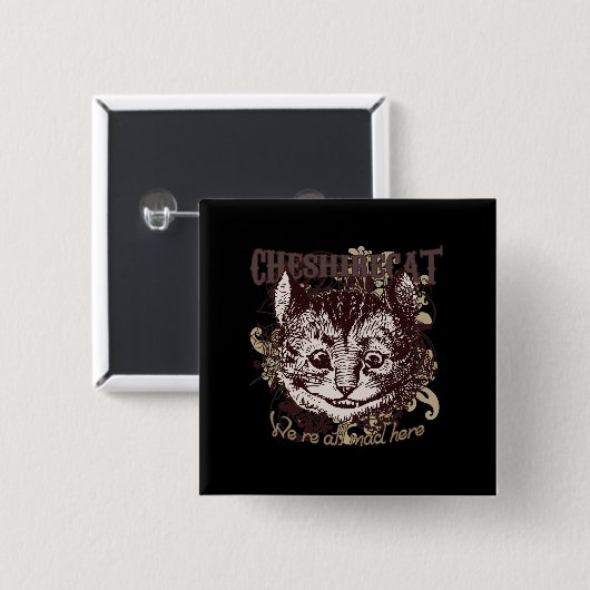 Cheshire-Katze Carnivale Art Button (Vorne & Hinten)