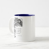 Cheshire Katze Ich bin nicht verrückt... Zweifarbige Tasse (Vorderseite Links)