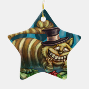 Cheshire-Katze Keramikornament