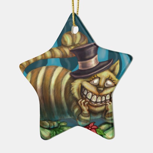 Cheshire-Katze Keramikornament (Links)