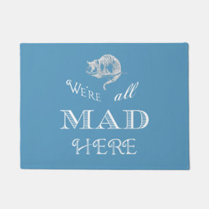 Cheshire Katze Mad Alice Blue Doormat Fußmatte