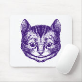 Cheshire-Katze schwärzte Lila mit Tinte Mousepad (Mit Mouse)
