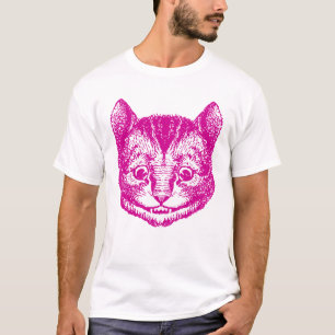 Cheshire-Katze schwärzte Rosa mit Tinte T-Shirt