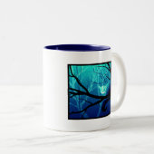 Cheshire-Katze unter Bäumen Zweifarbige Tasse (VorderseiteRechts)