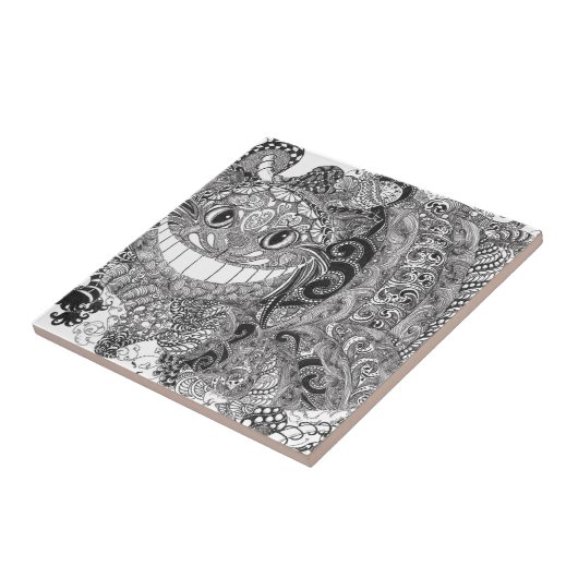 Cheshire-Katzen-Entwurf Fliese (Seite)