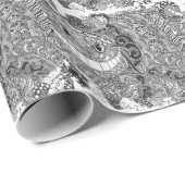 Cheshire-Katzen-Entwurf Geschenkpapier (Rolleneckpunkt)