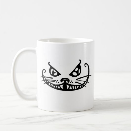 Cheshire-Katzen-Grinsen Kaffeetasse (Links)