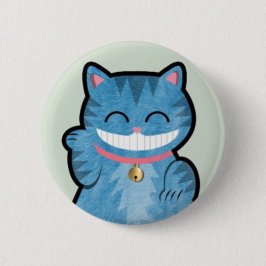 Cheshire-Katzen-Knopf Button (Vorderseite)