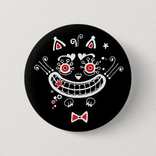 Cheshire-Katzen-Knopf Button