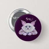 Cheshire-Katzen-Knopf Button (Vorne & Hinten)