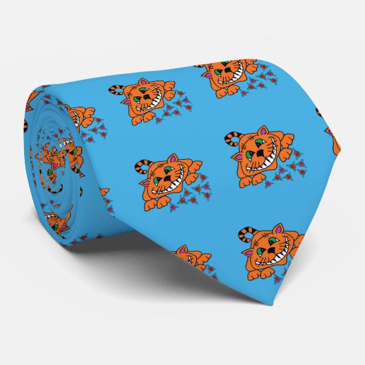 Cheshire-Katzen-Krawatte - Alice im Wunderland Krawatte (Gerollt)